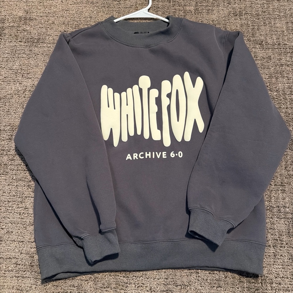 White Fox Boutique Gray Crewneck Sweater